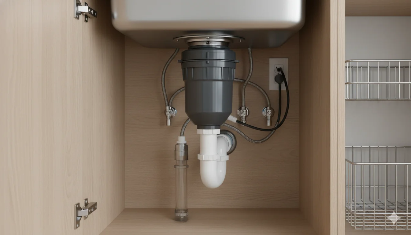 Évier avec broyeur intégré