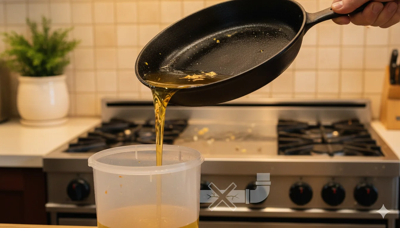 Huile de cuisson à ne pas verser dans l'évier